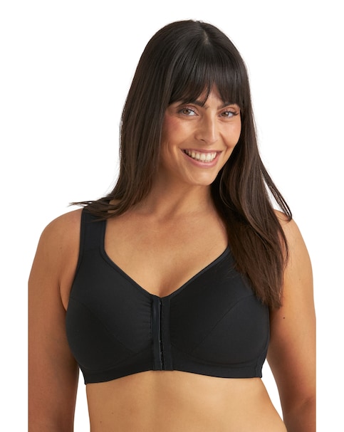 Miss Mary Cotton X-back front closure Non-wired Bra