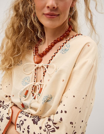 Monsoon Aleah Tropical Print Midi Kaftan