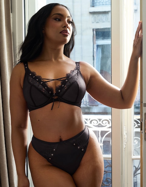 Scantilly Laced Up Plunge Bra
