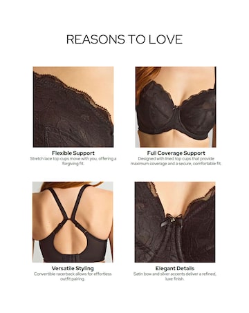 Panache Evangeline Black Full Cup Wired Bra