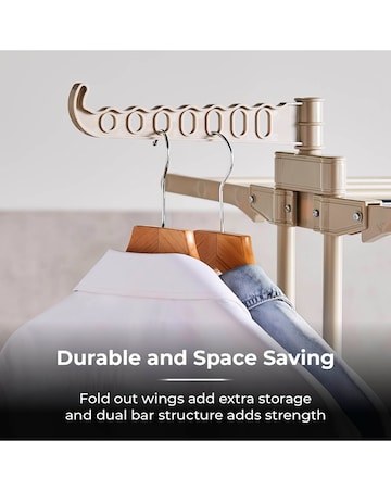 Tower 3 Tier Garment Rack Latte