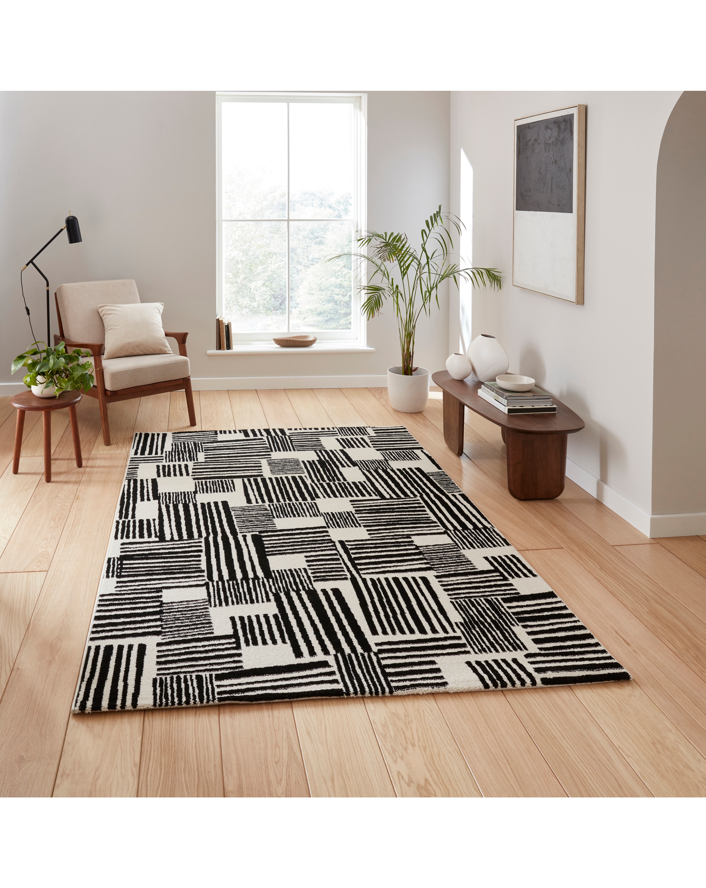 New In - Catherine Lansfield Blocks Abstract Rug