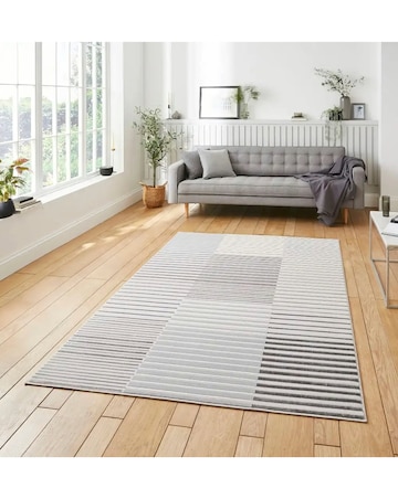 Think Rugs Apollo Modern Linear Rug - Blocks