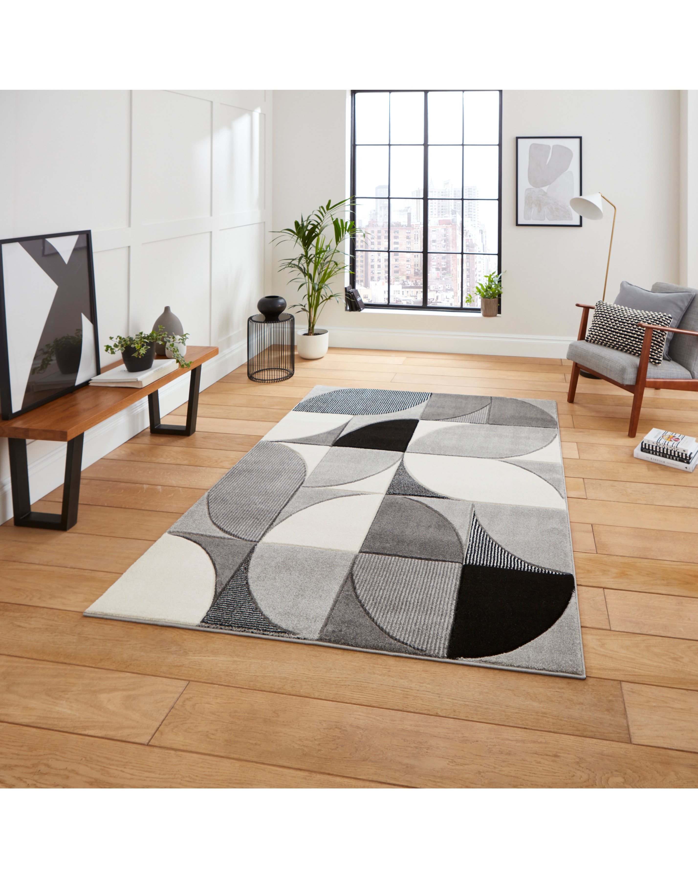 Think Rugs Matrix Geometric Rug