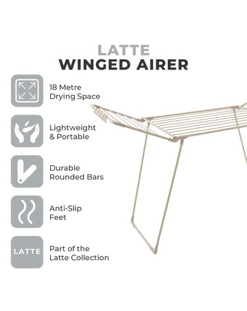 Tower Latte Winged Clothes Airer