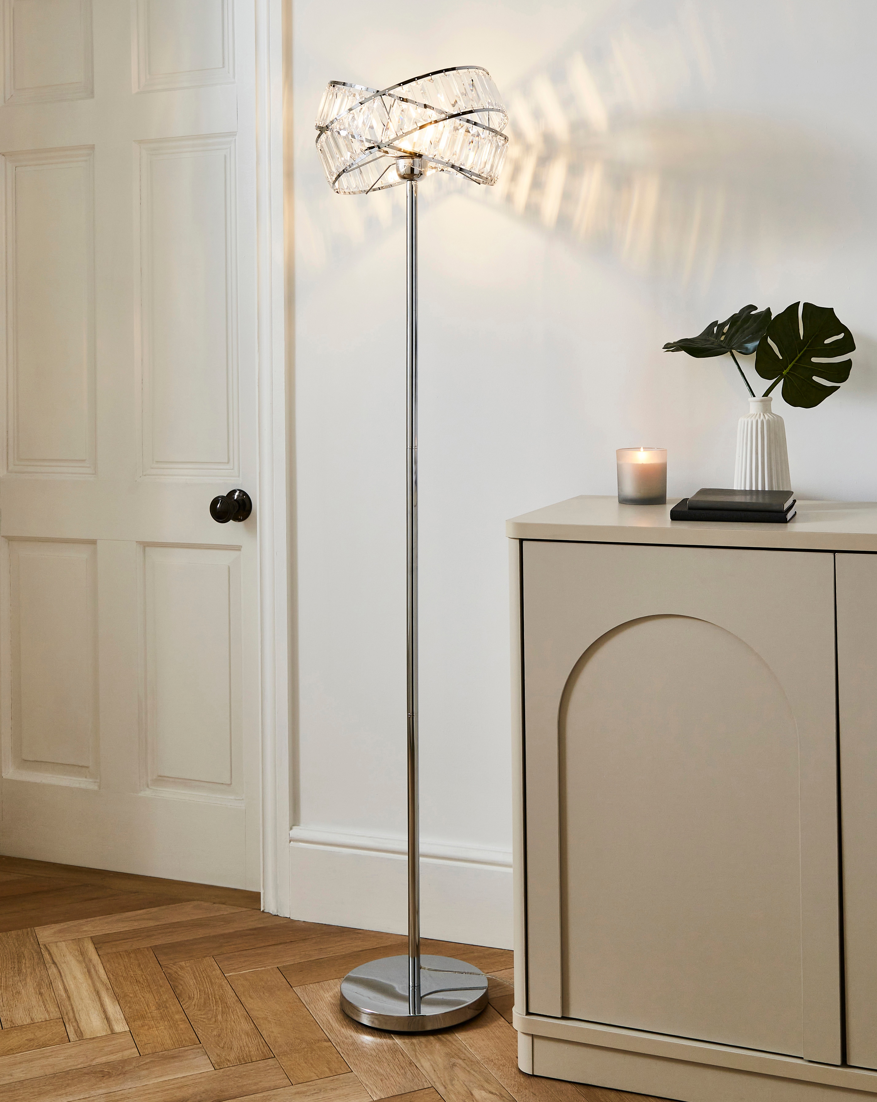 New In - Juno Chrome & Acrylic Floor Lamp