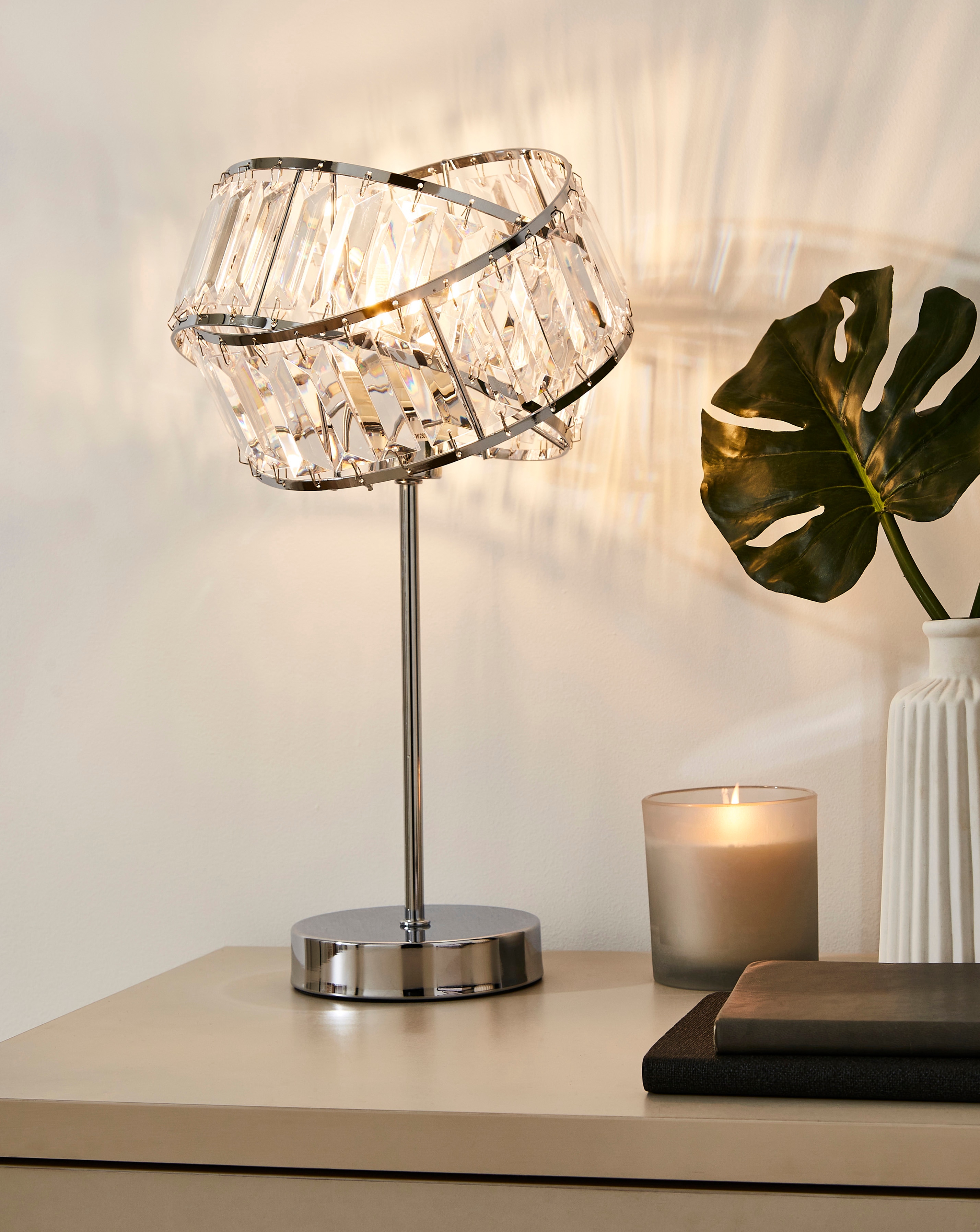 New In - Juno Chrome & Acrylic Table Lamp