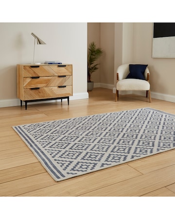 Think Rugs Coral Geometric Rug