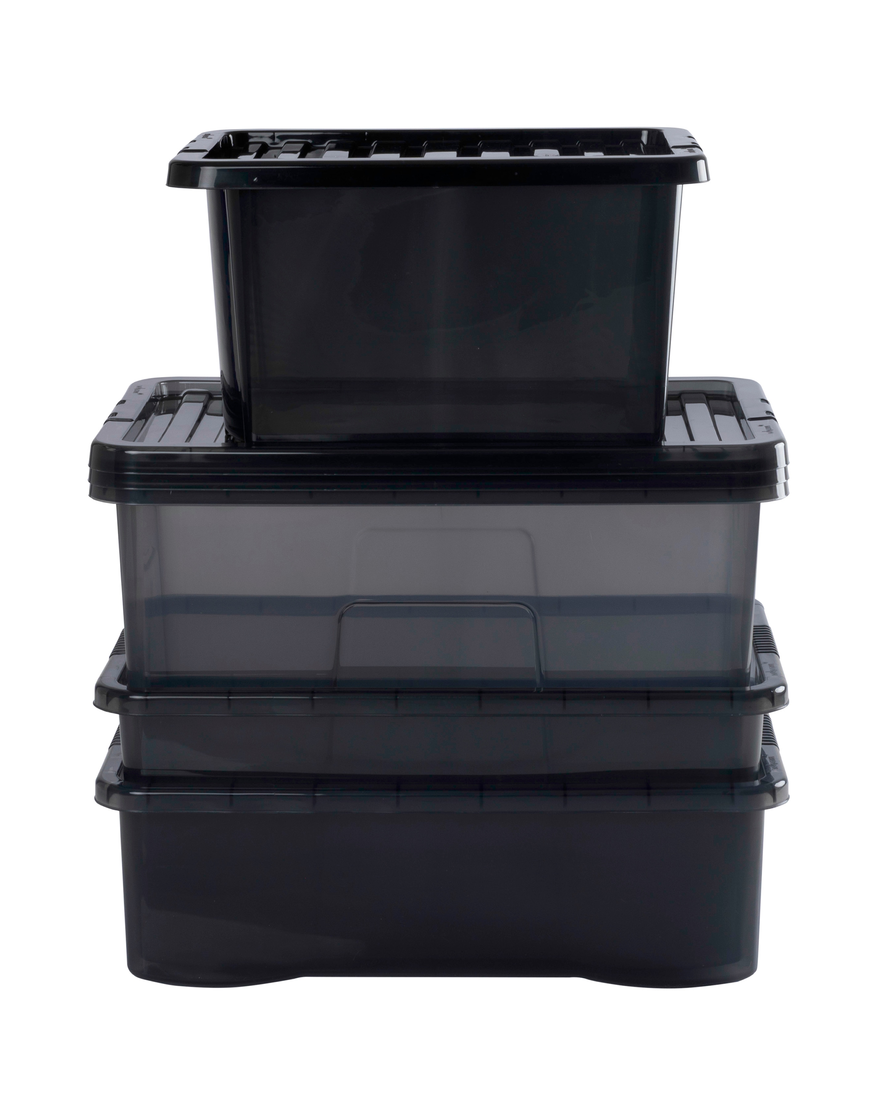 New In - Wham Multi Crystal Box & Lid Grey 4Pk