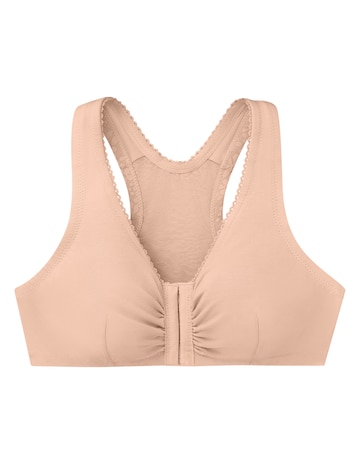 Glamorise Plus Size Front-Fastening Cotton T-Back 1908