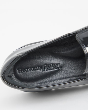 Heavenly Soles Rylee Low Wedge Slipper Cut Plain Loafer - Extra Wide Fit (EEE)