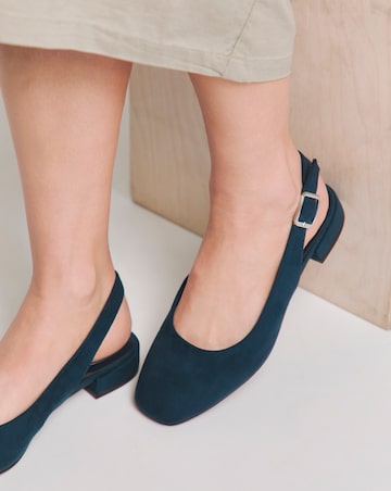 Clemmie Low Block Heel Slingback Shoe - Extra Wide Fit (EEE)