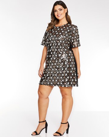 Quiz Sequin Diamond Tunic Dress