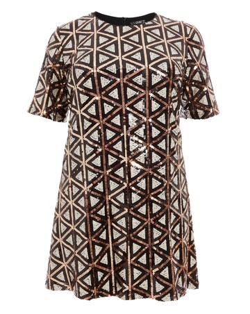 Quiz Sequin Diamond Tunic Dress
