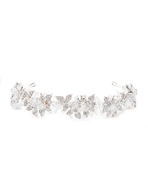 Silver Leaf And Bead Statement Emery Headband