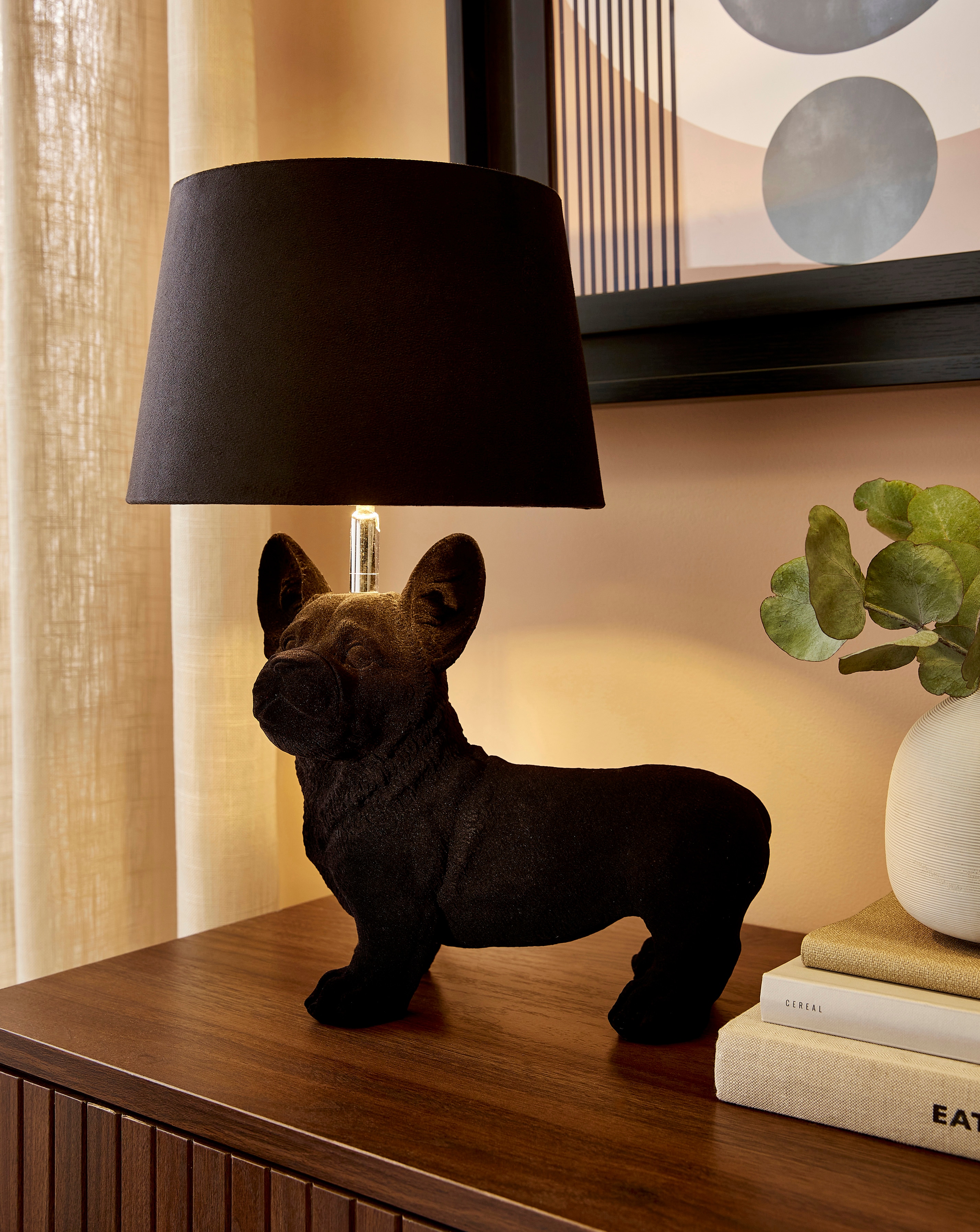 New In - Gray & Osbourn No. 9 Flocked Dog Lamp