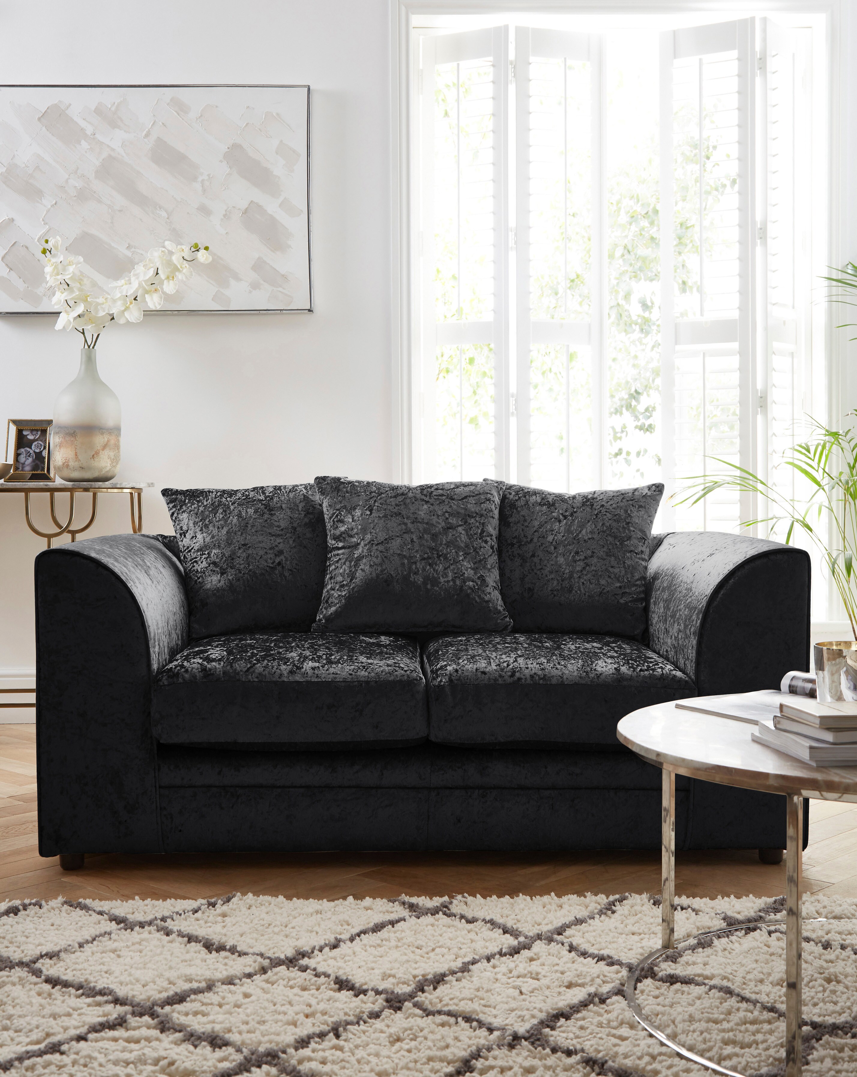 New In - Chicago Crushed Velvet 2 Seater Sofa