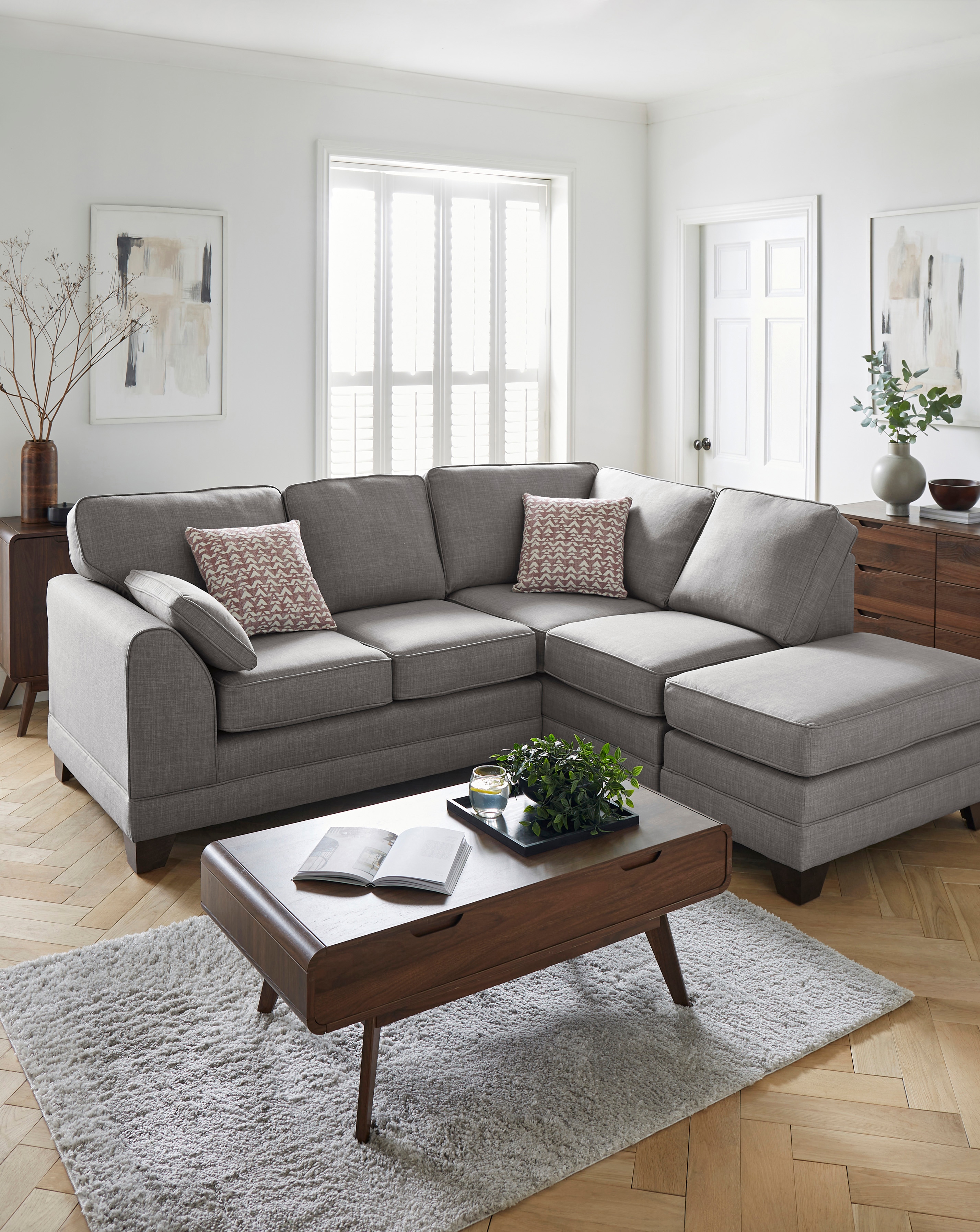 New In - Hilliard Fabric Right Hand Corner Sofa