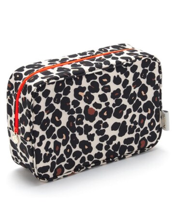 VICTORIA GREEN BEAUTY KIT CASE LEOPARD TAN
