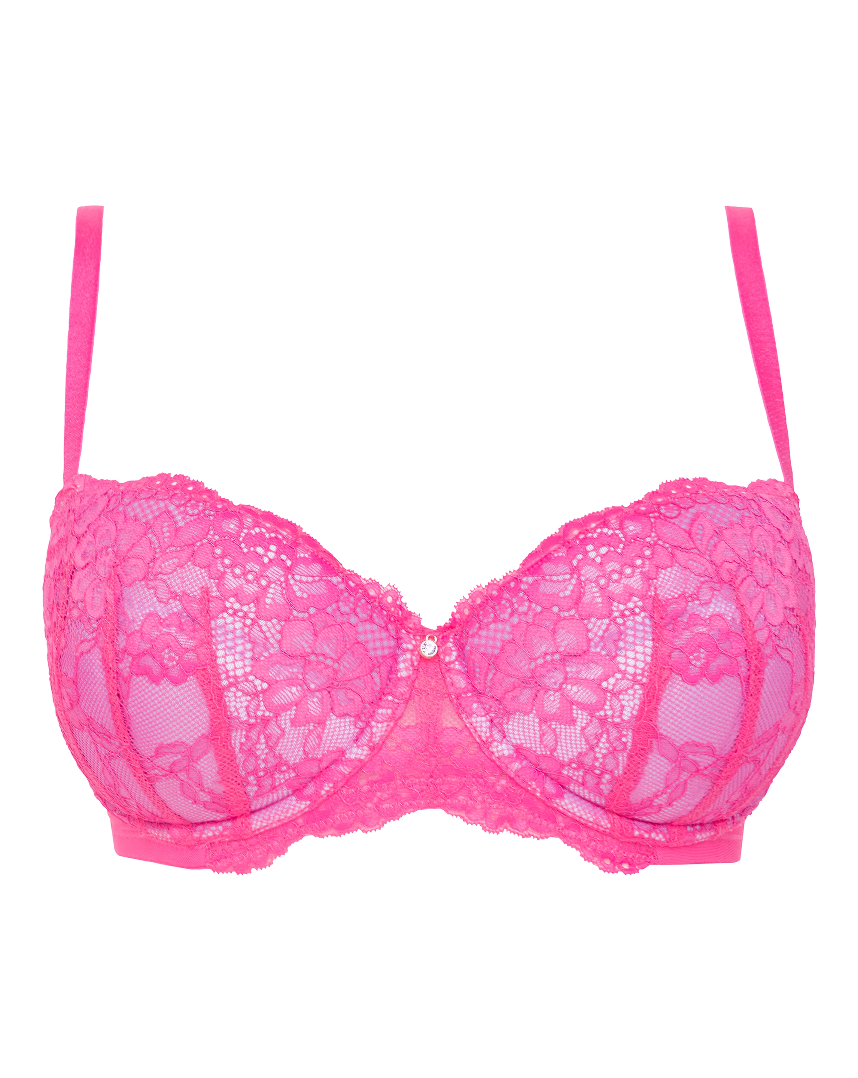 Ann Summers Sexy Lace Balcony Bra Pink