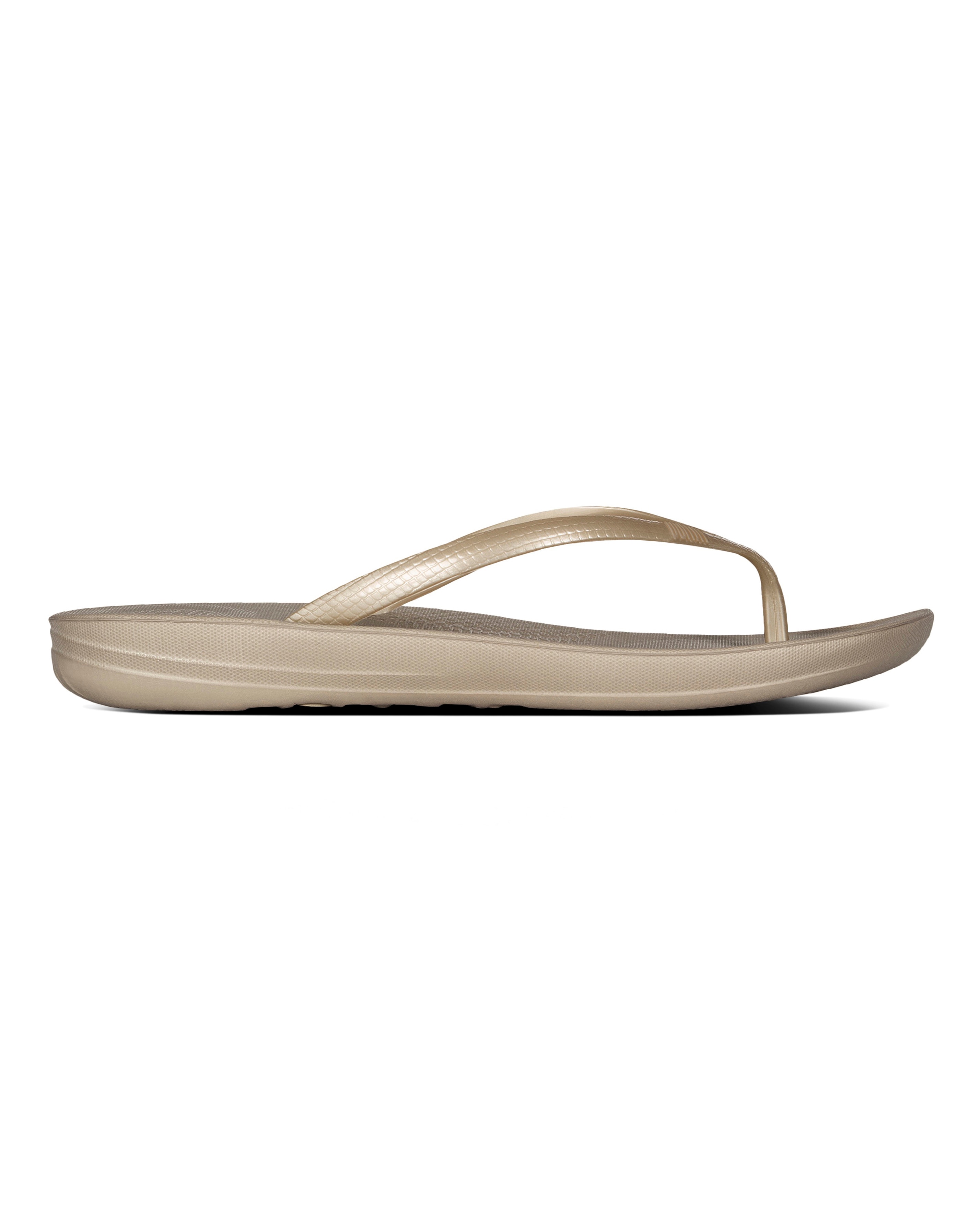 Fitflop Toe Post Flip Flops - Gold - Size 3 - Women's