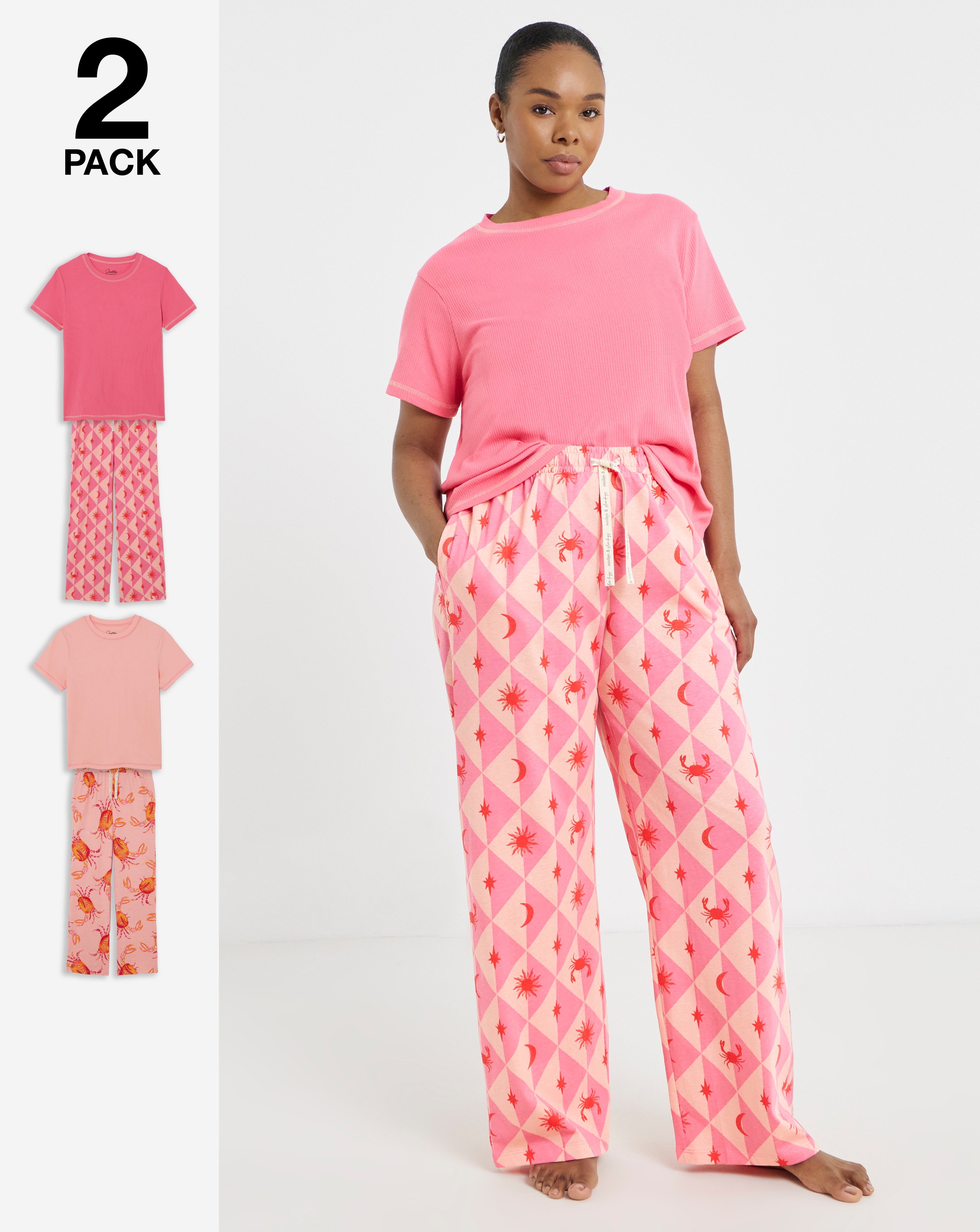 New In - Pretty Secrets 2 Pack Ribbed T-Shirt Set