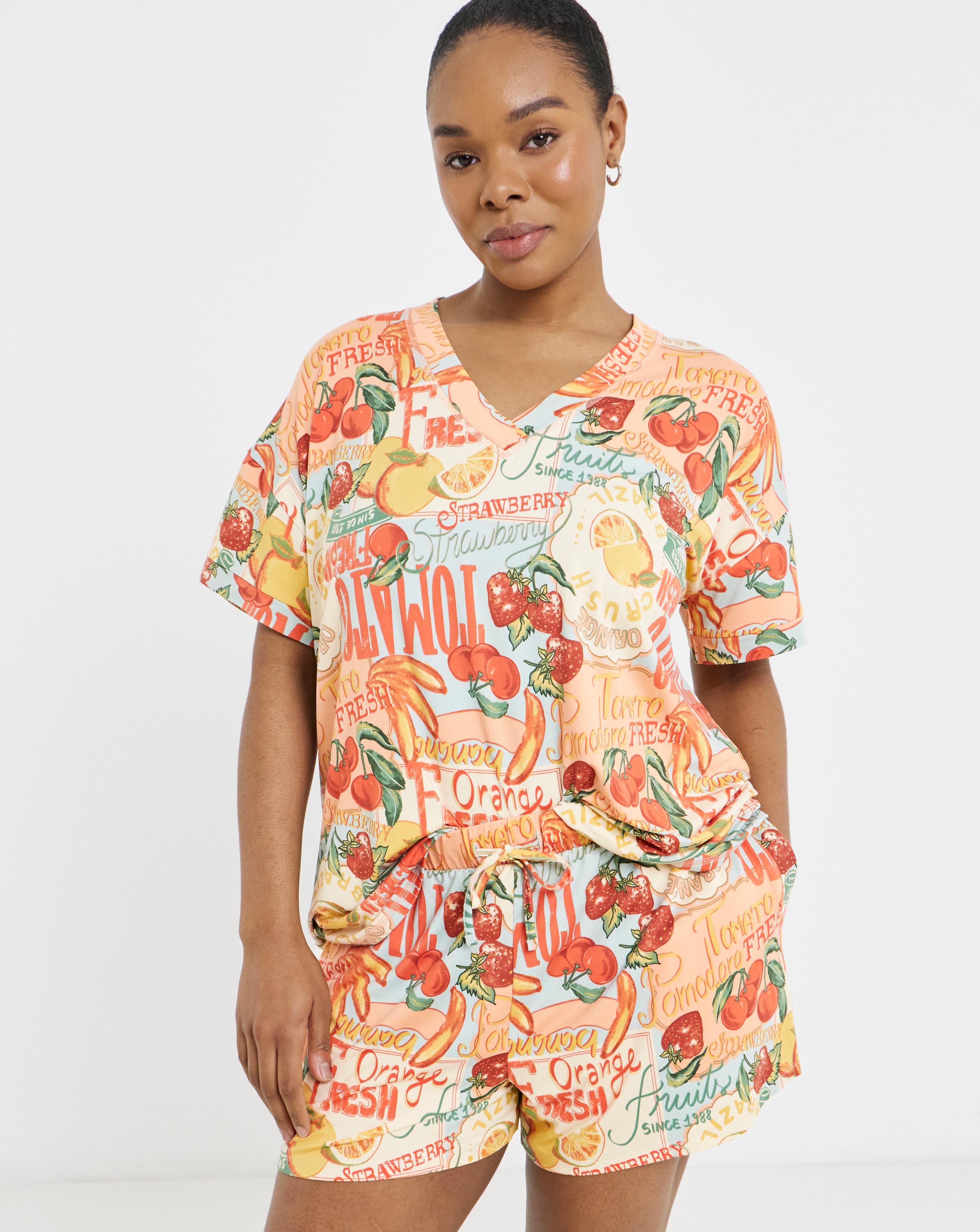 New In - Figleaves Fruit Shortie Pyjama Set