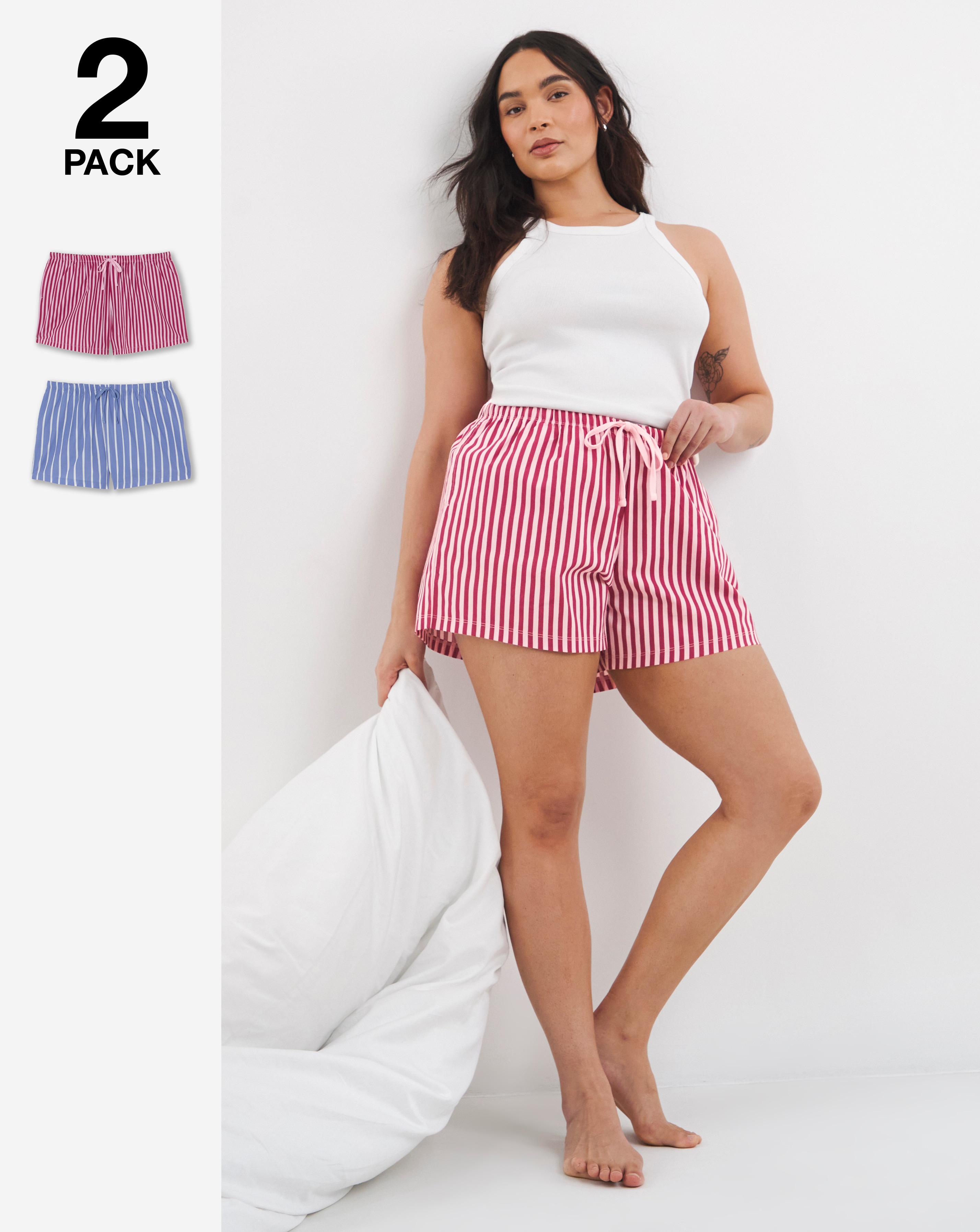 New In - Pretty Secrets 2 Pack Pyjama Shorts