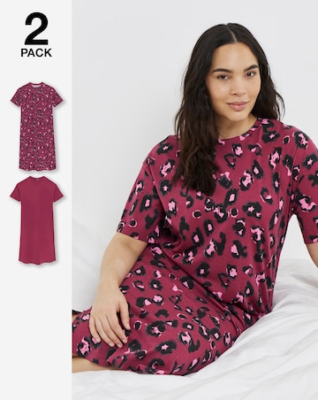Pretty Secrets Value 2 Pack Leopard Nighties