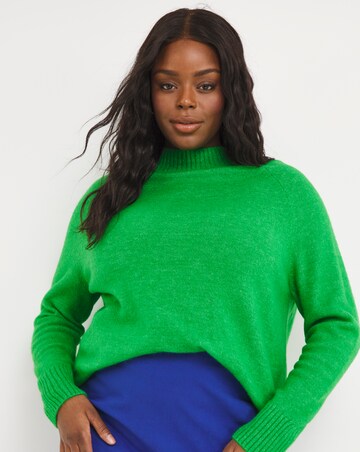 Green Colour Pop Jumper | Simply Be