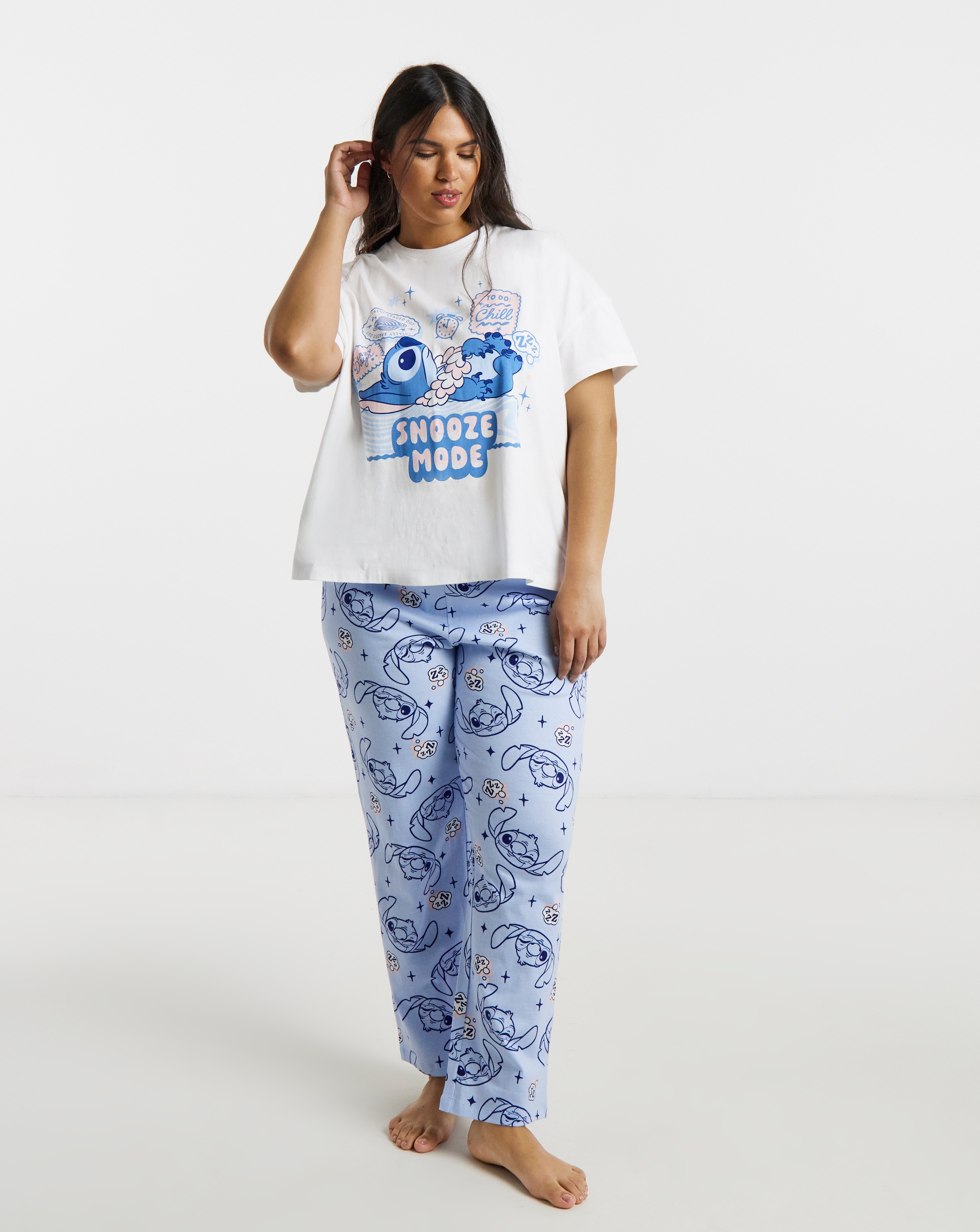 New In - Stitch Snooze Mode Graphic Pyjama Set