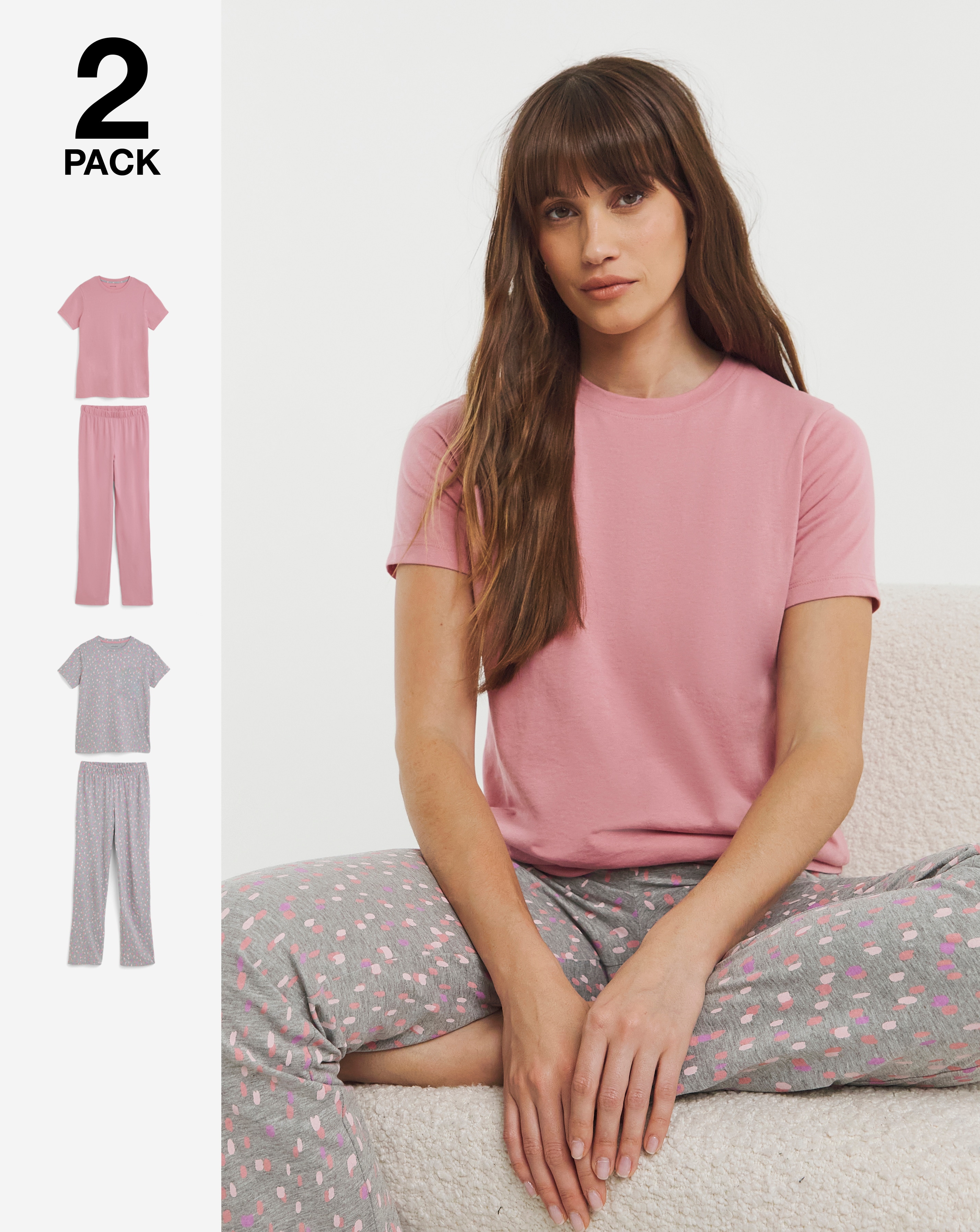 New In - JD Williams Value 2 Pack PJ Set