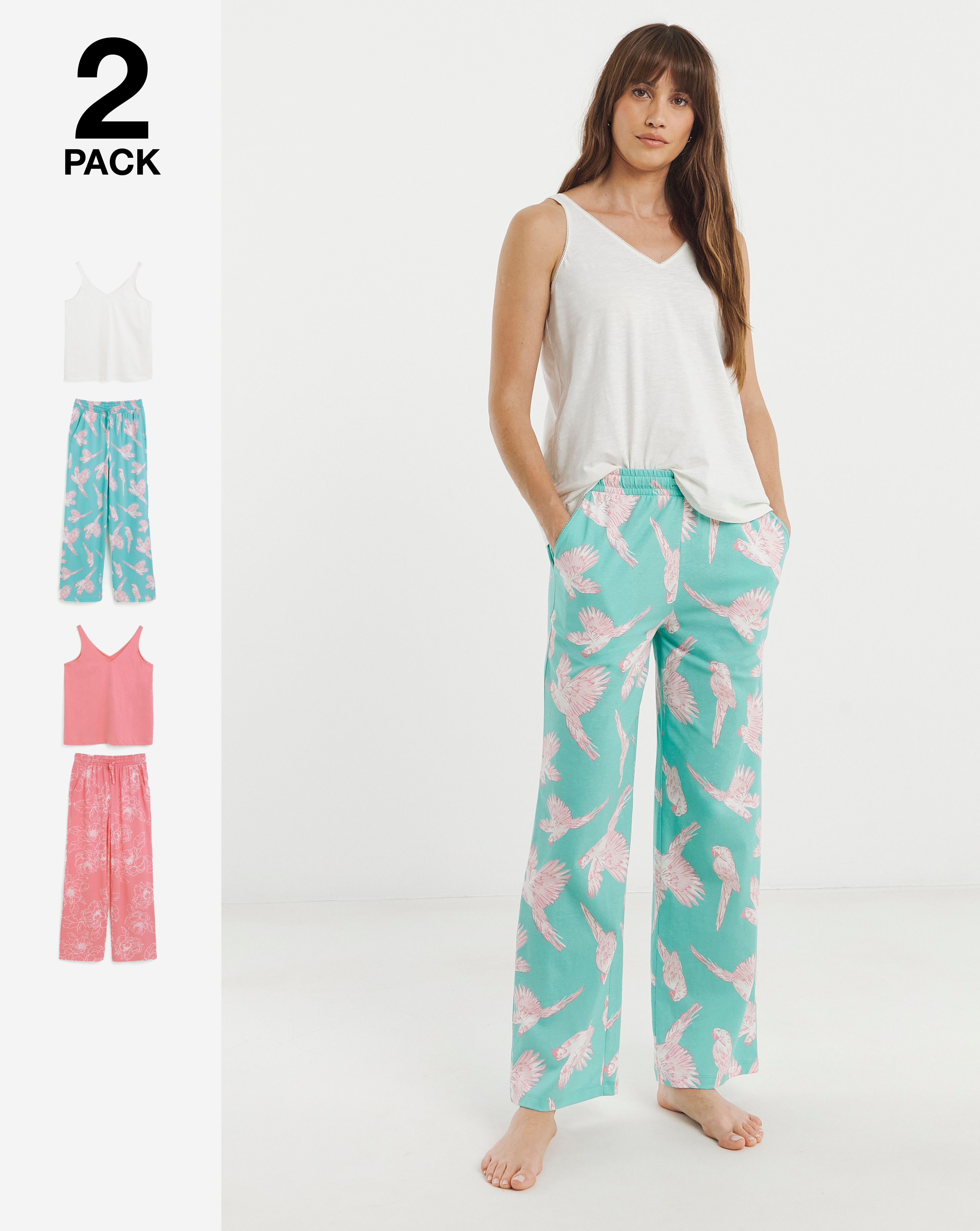 New In - JD Williams 2 Pack Cotton PJ Set