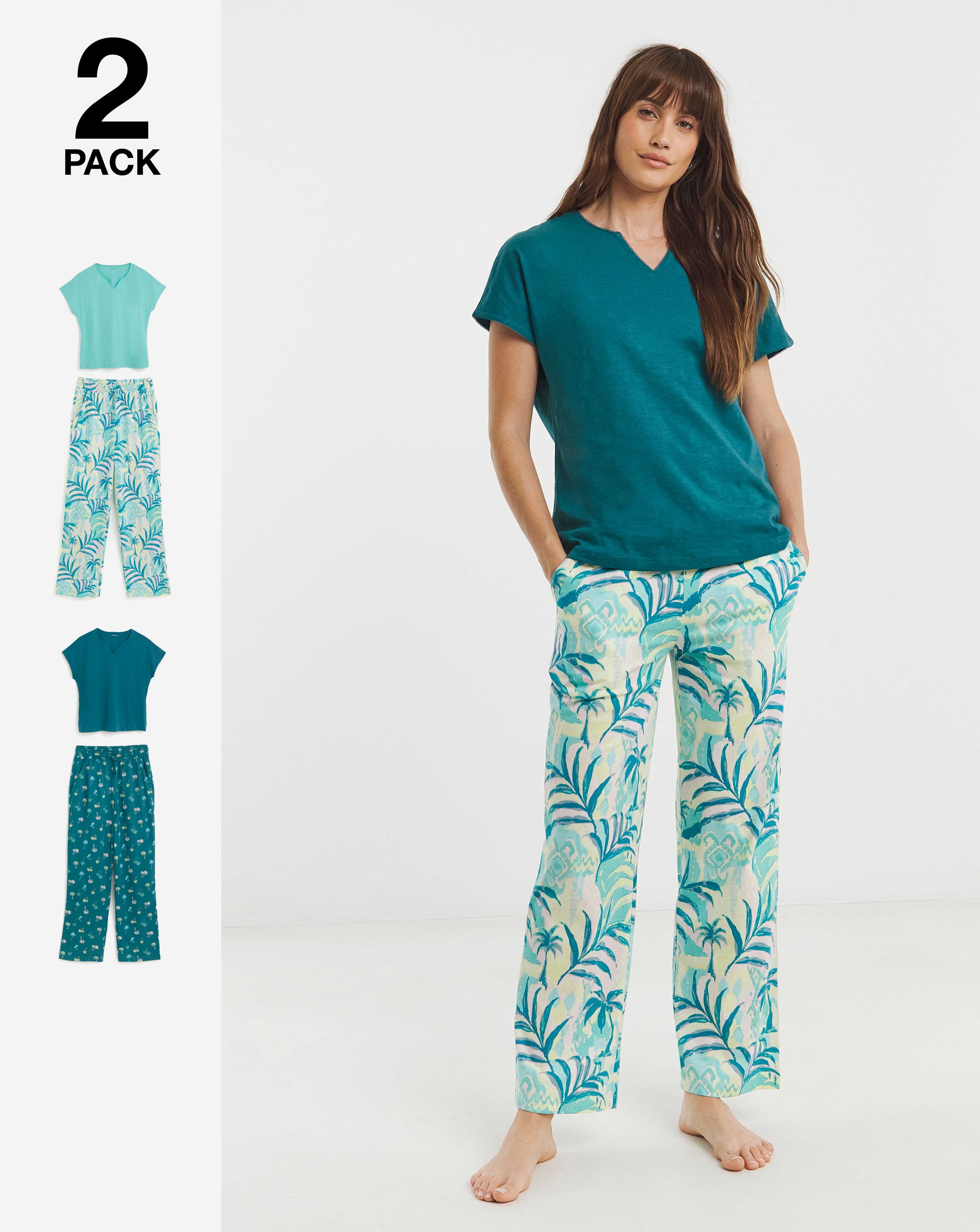 New In - JD Williams 2 Pack Cotton PJ Set