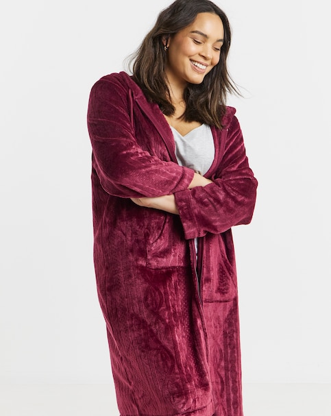 Pretty Secrets Zip Fleece Dressing Gown