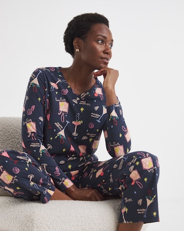 JD Williams Value Pyjama Set Cocktail Print