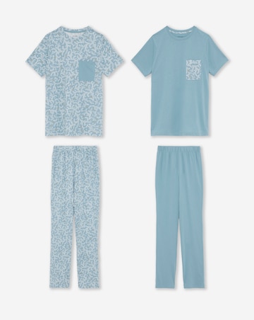 JD Williams (2 Pack) Value Pyjama Sets Leaf Print