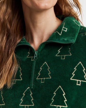 JD Williams Christmas Quarter Zip Fleece Twosie
