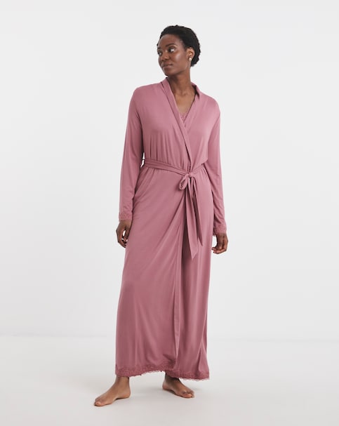 JD Williams Cool Stretch Lace Maxi Dressing Gown