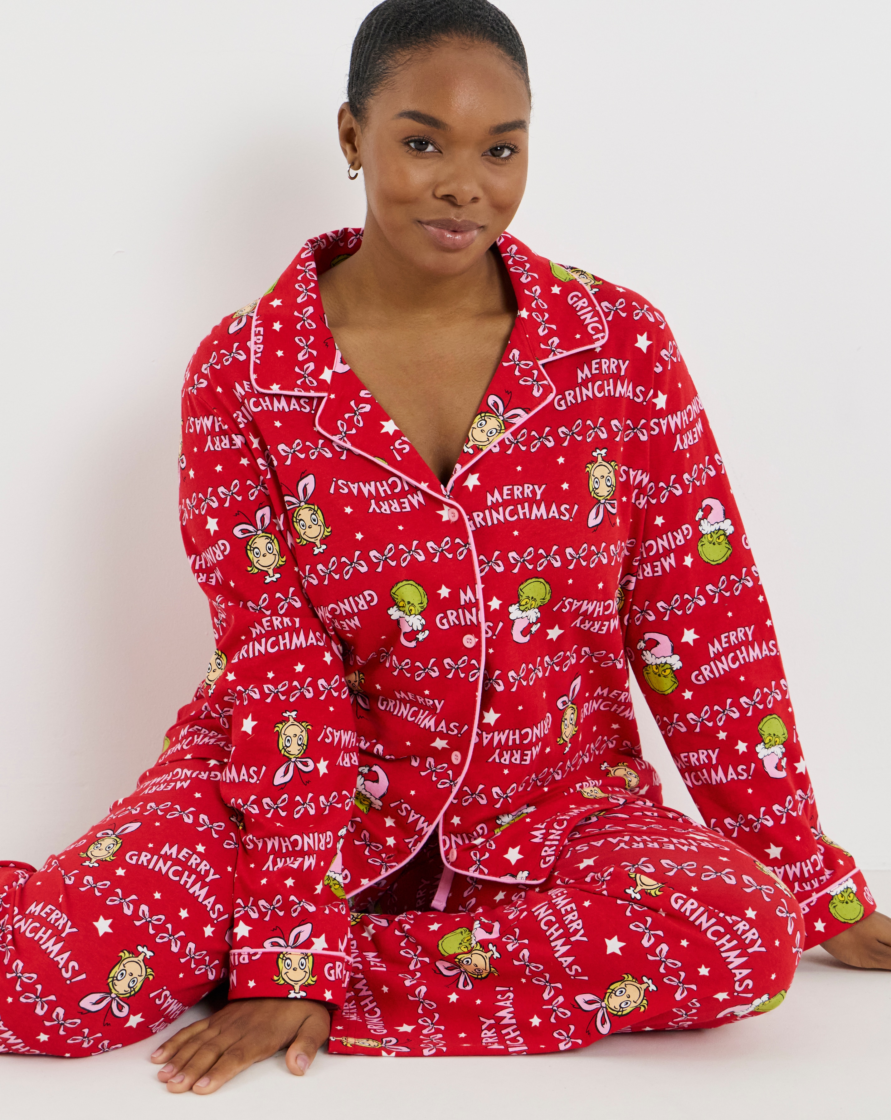 Grinch Button Through PJ Set