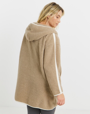 Pretty Secrets Zip Through Fleece Lounge Cardigan