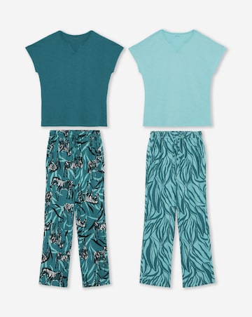 JD Williams (2 Pack) Cotton Pyjama Sets Animal Print