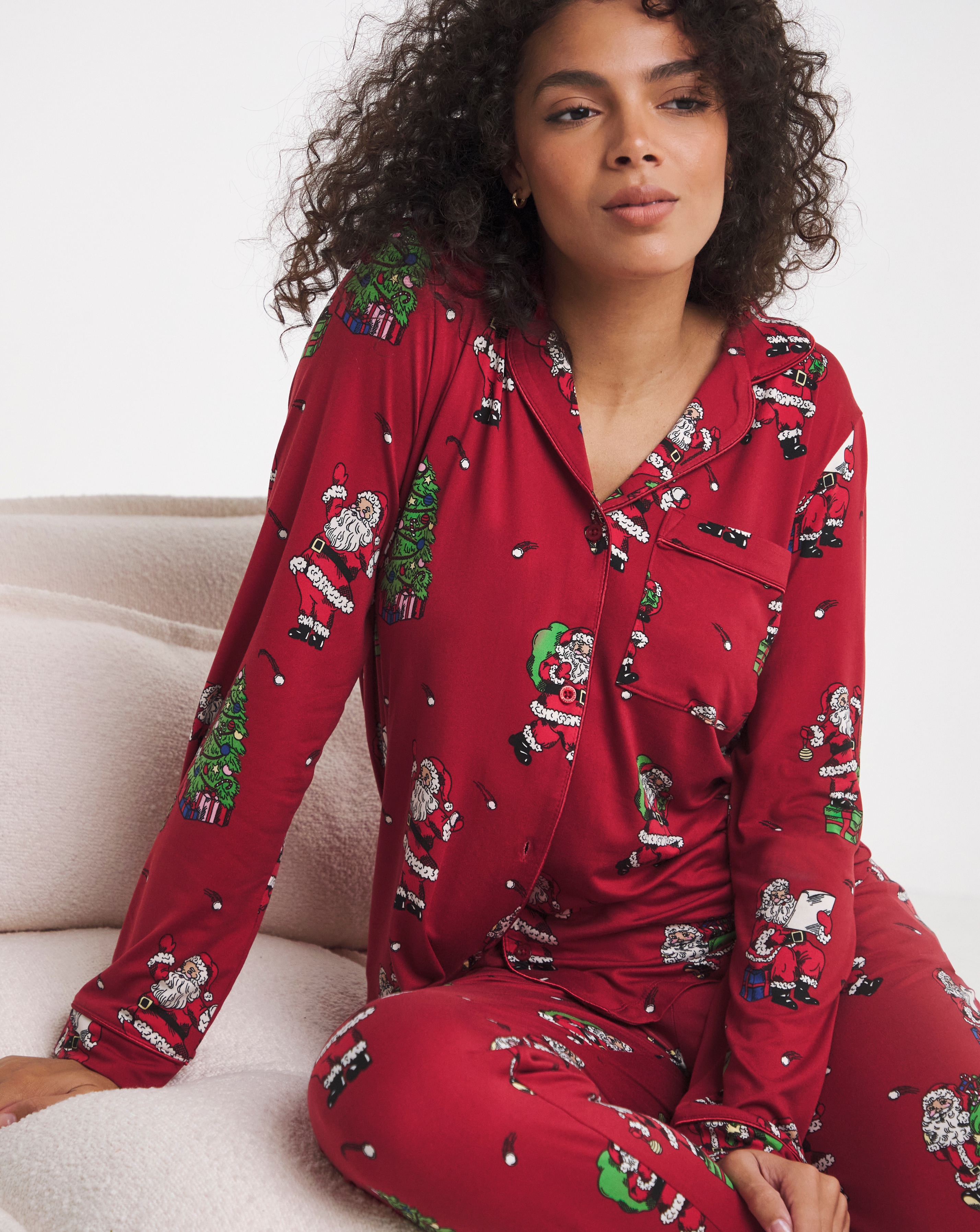 New In - Chelsea Peers Button Up Long PJ Set