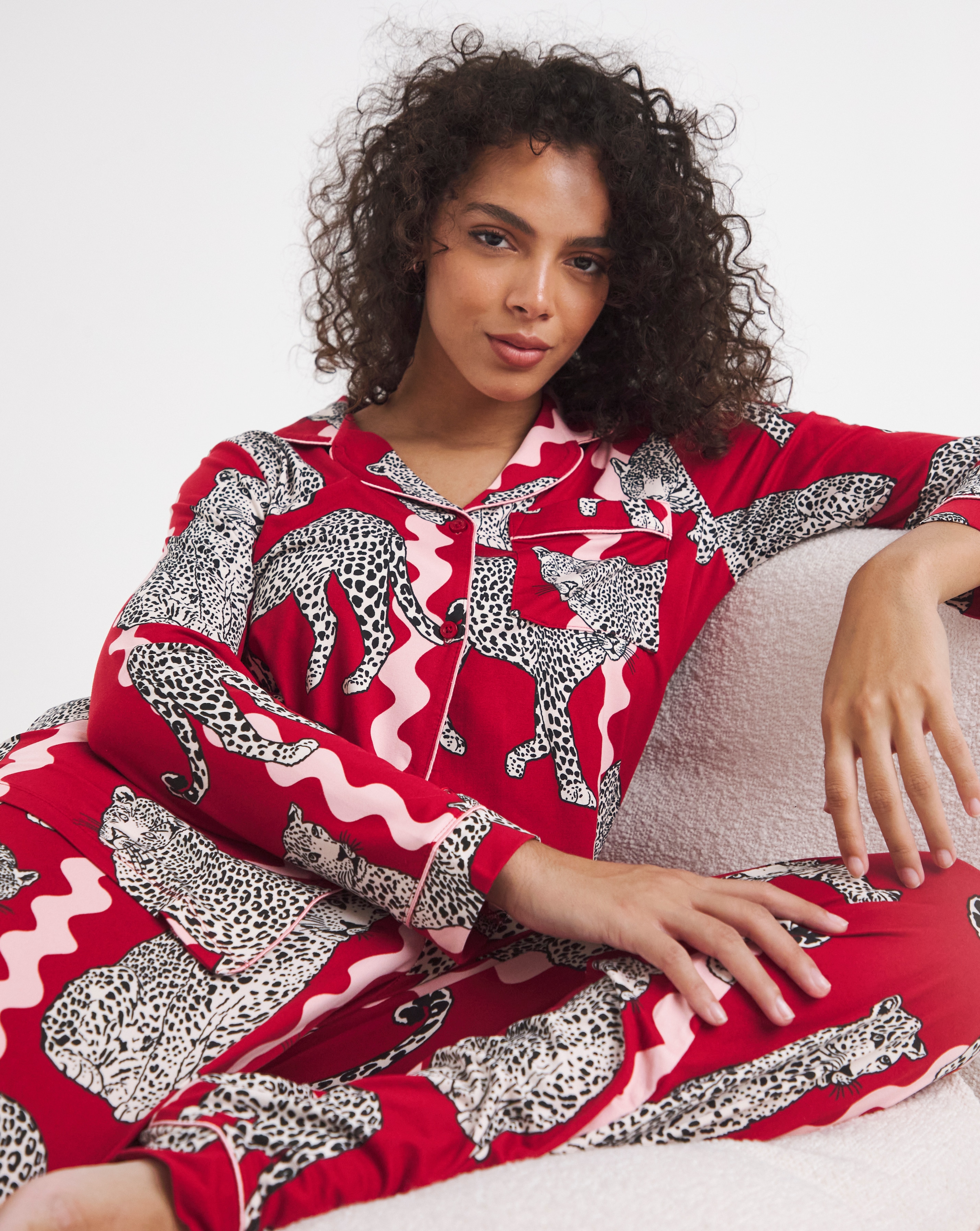 New In - Chelsea Peers Button Up Long PJ Set