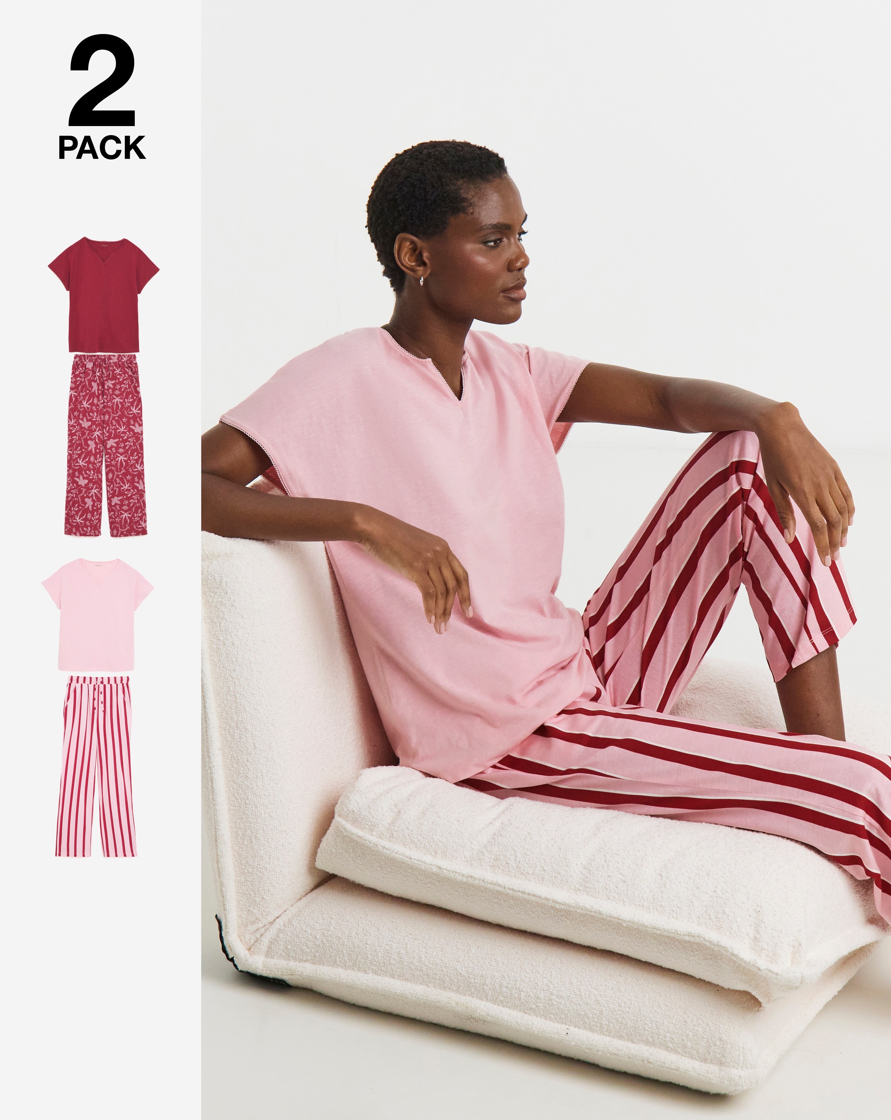 New In - JD Williams 2 Pack Cotton PJ Set