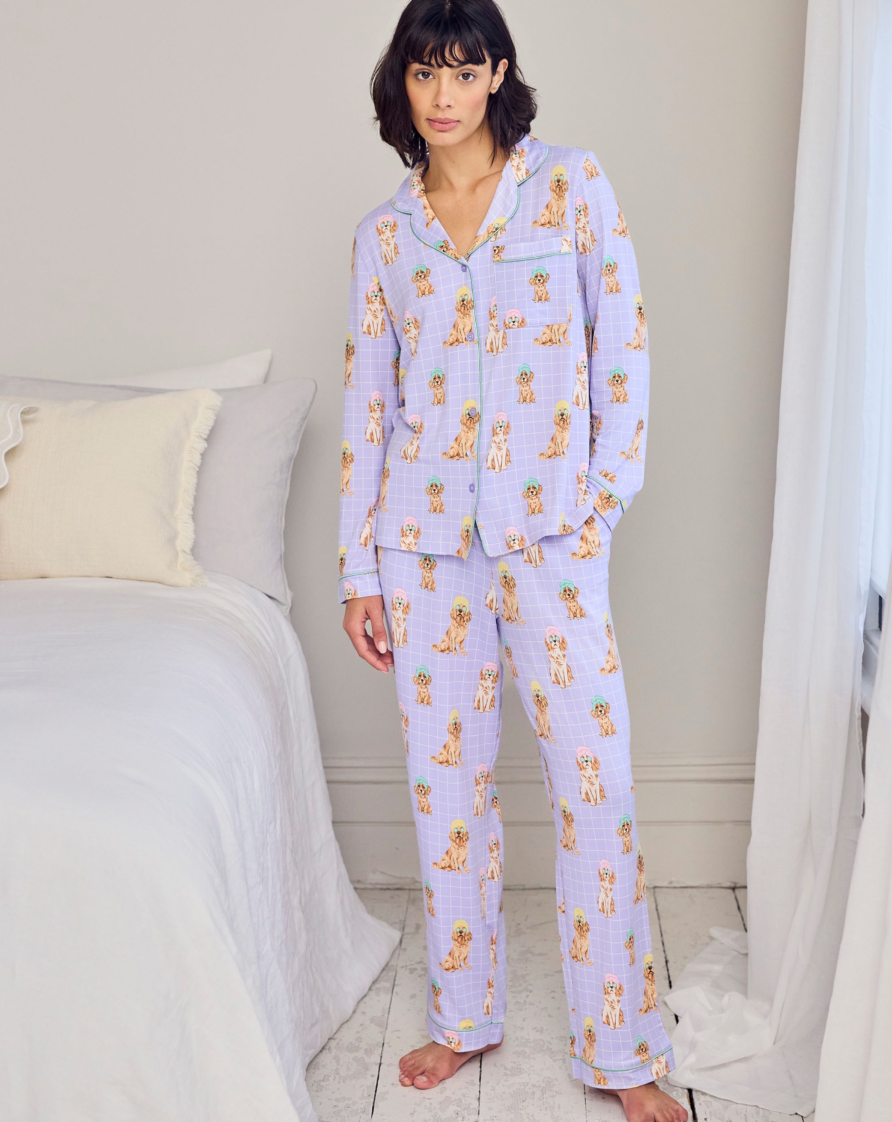 Chelsea Peers Classic Long Button Up Set