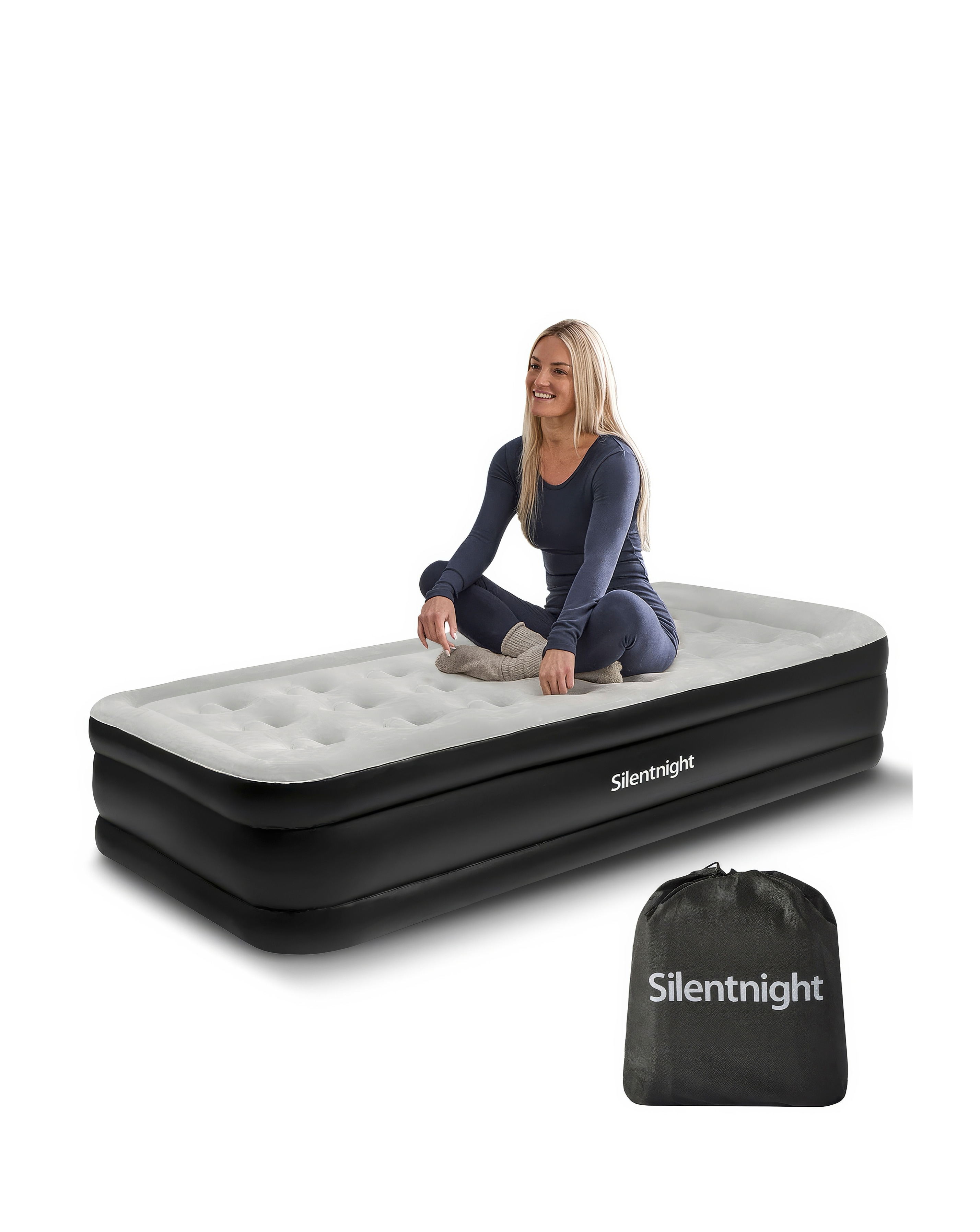 New In - Silentnight High Airbed Electric Pmp SGL
