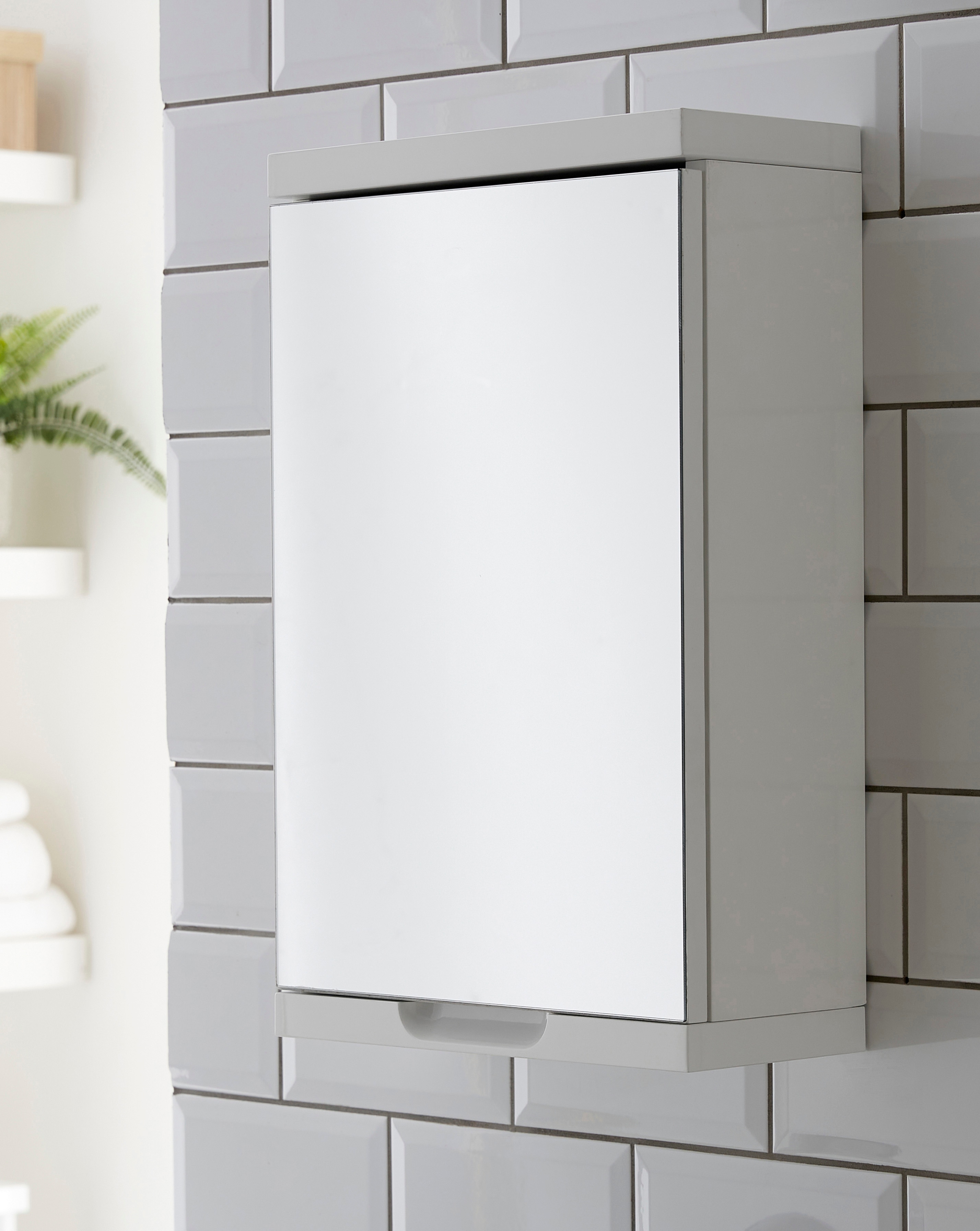 New In - Hopton High Gloss Single Mirror Cabinet