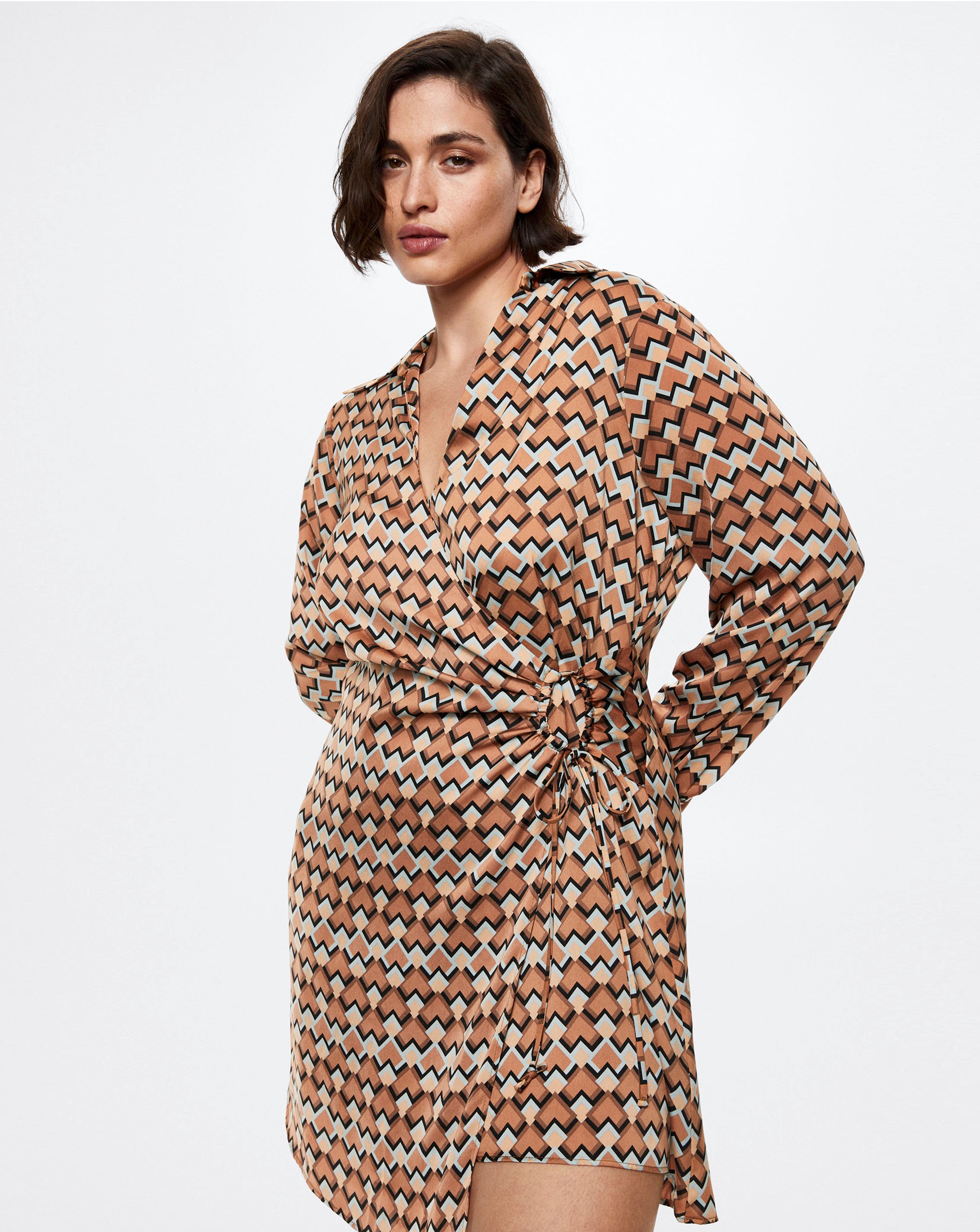 Mango leopard print wrap dress hotsell