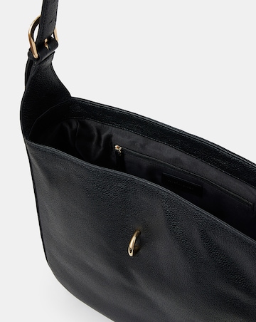 Accessorize Clasp Leather Shoulder Bag